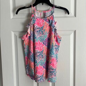 Lilly Pulitzer Multicolor Coral Print Sleeveless Top